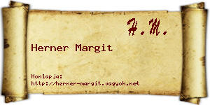 Herner Margit névjegykártya